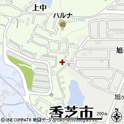奈良県香芝市上中1180-94周辺の地図