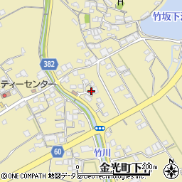 岡山県浅口市金光町下竹1332周辺の地図