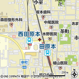 ローソン西田原本駅前店周辺の地図