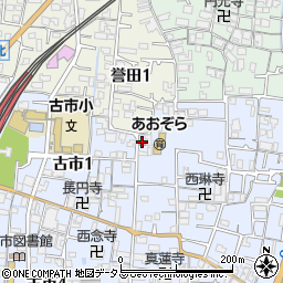 羽曳野古市郵便局周辺の地図