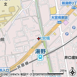 広島県福山市神辺町湯野76-3周辺の地図