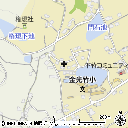 岡山県浅口市金光町下竹284-6周辺の地図