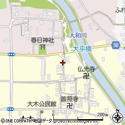 奈良県磯城郡田原本町大木375周辺の地図