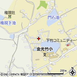 岡山県浅口市金光町下竹284-3周辺の地図