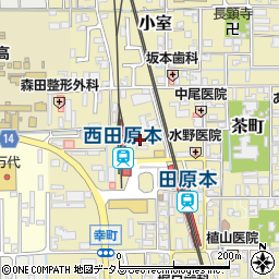奈良県田原本町（磯城郡）殿町周辺の地図