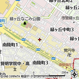 大阪府堺市堺区緑ヶ丘南町周辺の地図