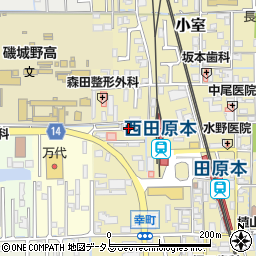 奈良県磯城郡田原本町215周辺の地図