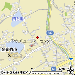 岡山県浅口市金光町下竹216周辺の地図