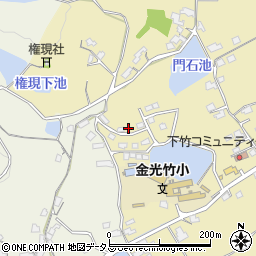 岡山県浅口市金光町下竹284周辺の地図