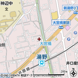 広島県福山市神辺町湯野75周辺の地図