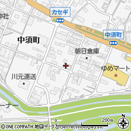 広島県府中市中須町363周辺の地図