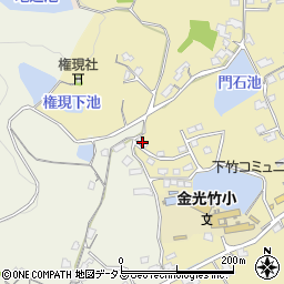 岡山県浅口市金光町下竹292-2周辺の地図