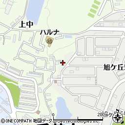 奈良県香芝市上中1180-105周辺の地図