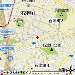 大阪府堺市堺区石津町周辺の地図