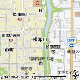 奈良県磯城郡田原本町根太口周辺の地図