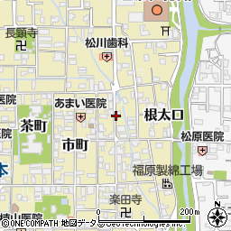 奈良県磯城郡田原本町味間町周辺の地図