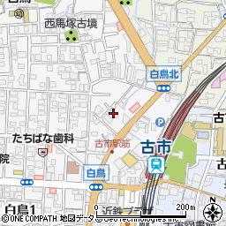 新栄プロパティー古市１周辺の地図