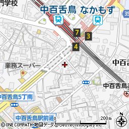 ユニハイムなかもず駅前周辺の地図