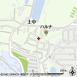 奈良県香芝市上中1231-3周辺の地図