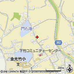 岡山県浅口市金光町下竹236周辺の地図