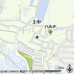 奈良県香芝市上中1227-22周辺の地図