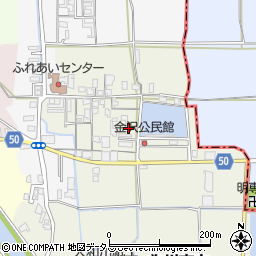 奈良県磯城郡田原本町金澤周辺の地図