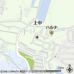 奈良県香芝市上中1227-21周辺の地図