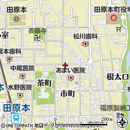 奈良県田原本町（磯城郡）魚町周辺の地図