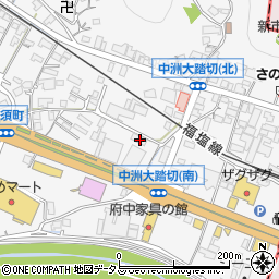 広島県府中市中須町121周辺の地図