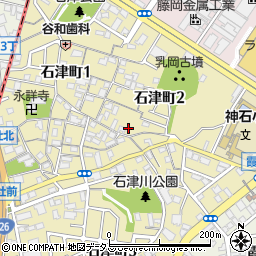 大阪府堺市堺区石津町2丁周辺の地図