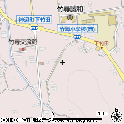 広島県福山市神辺町下竹田64周辺の地図