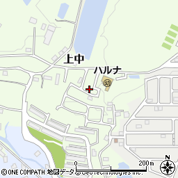 奈良県香芝市上中1246-7周辺の地図