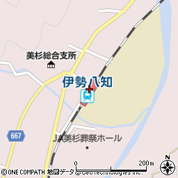 伊勢八知駅周辺の地図
