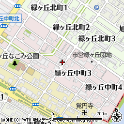 大阪府堺市堺区緑ヶ丘中町周辺の地図