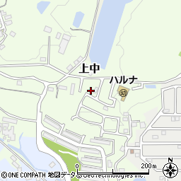 奈良県香芝市上中1246-16周辺の地図