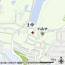 奈良県香芝市上中1244-1周辺の地図