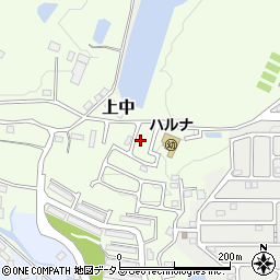 奈良県香芝市上中1245-7周辺の地図
