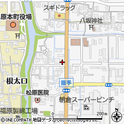 南都銀行阪手 ＡＴＭ周辺の地図