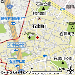 大阪府堺市堺区石津町1丁周辺の地図