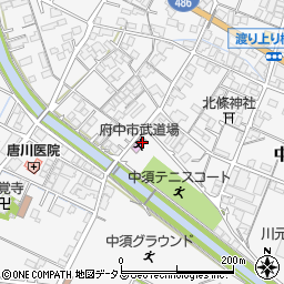 府中市　武道場周辺の地図