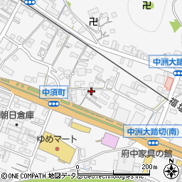 広島県府中市中須町130周辺の地図