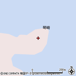 琴埼灯台周辺の地図