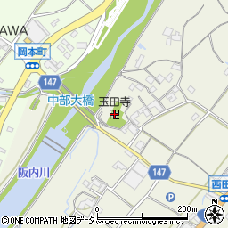 玉田寺周辺の地図