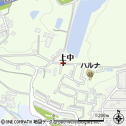 奈良県香芝市上中1242-1周辺の地図