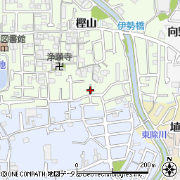 大阪府羽曳野市樫山184周辺の地図