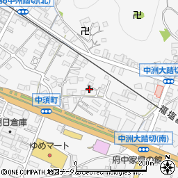 広島県府中市中須町161周辺の地図
