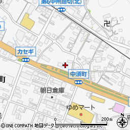 広島県府中市中須町302周辺の地図