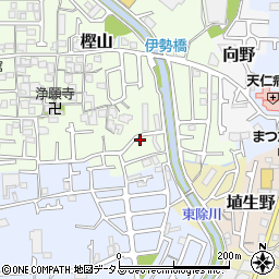 大阪府羽曳野市樫山175周辺の地図