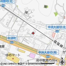 広島県府中市中須町164周辺の地図