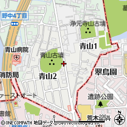 大阪府藤井寺市青山周辺の地図
